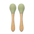 Cucchiaini in Silicone con Bambù - 2pz Fresh GREEN